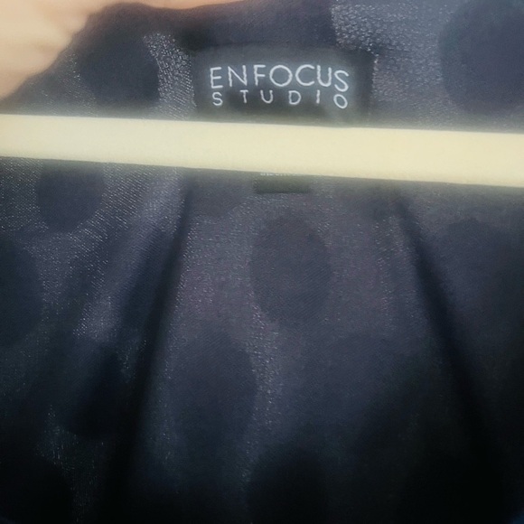 Beautiful navy dress with lace over lay by Enfocus Studio size 8 - Picture 5 of 7